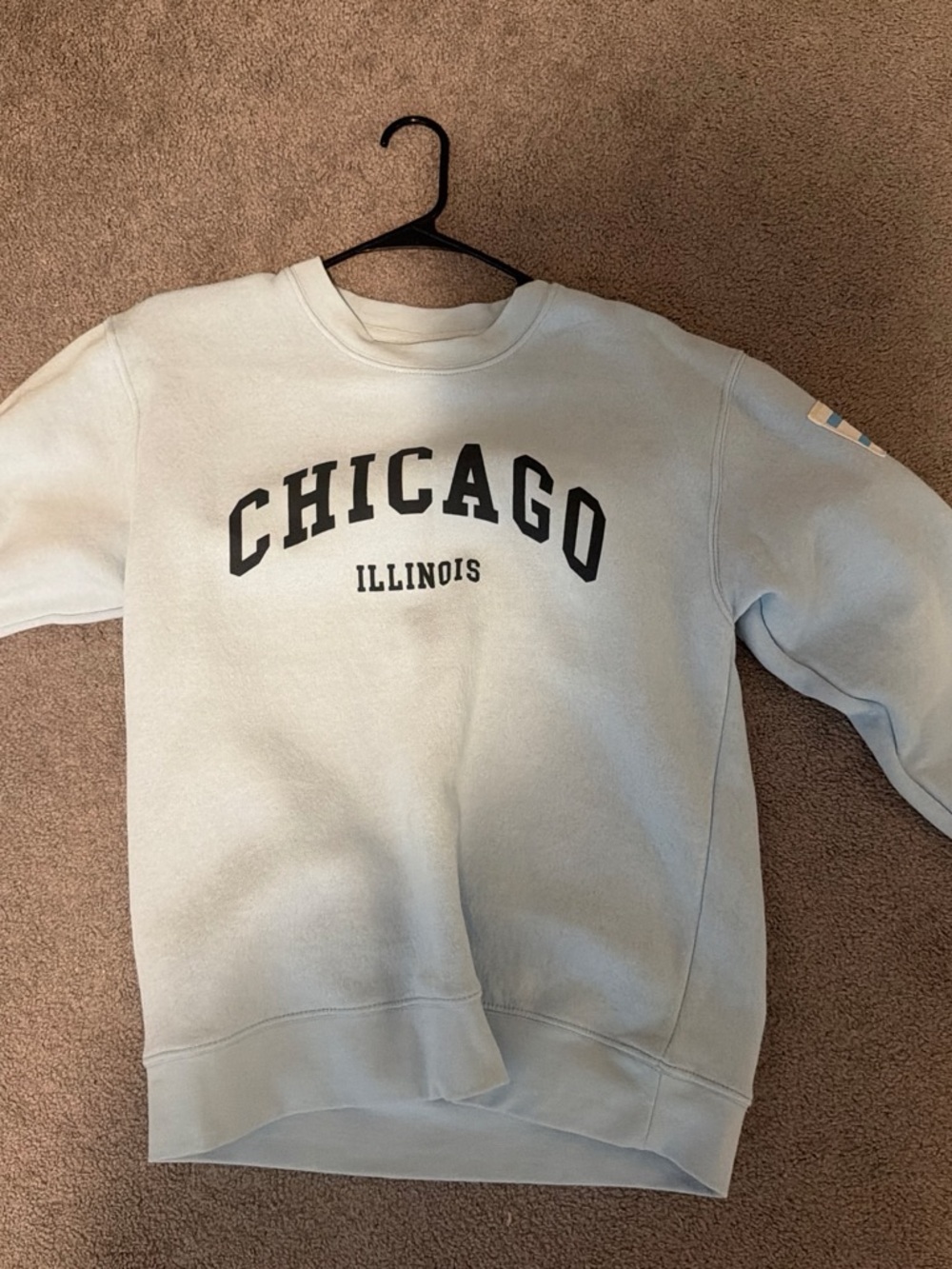 Chicago Illinois Light Blue Crewneck Sweatshirt